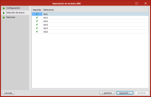 StruBIM Shear Walls.  Import assistant